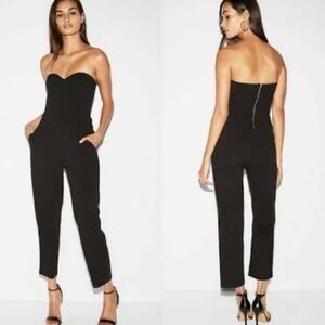 Express Strapless Sweetheart Neckline Jumpsuit - black (brand new with tag)